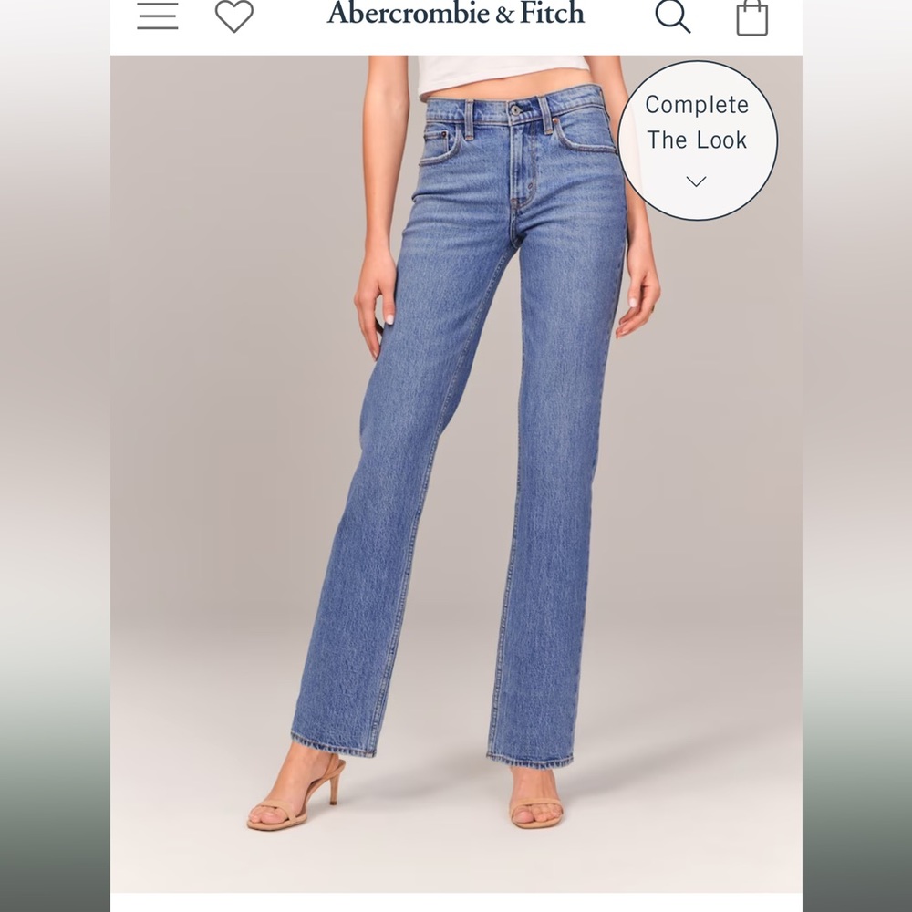 Abercrombie 90s straight mid rise